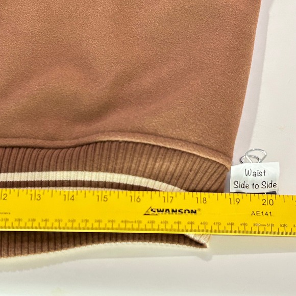 Abercrombie Fitch Size S Varsity Jacket Brooklyn New York Track 1995 Brown Beige - Picture 6 of 12